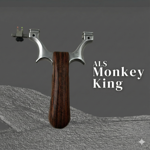 (RARE) ALS Monkey King Stainless Steel Wood Square Tip Slingshot